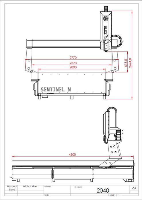 Frezarka SENTINEL N 2140