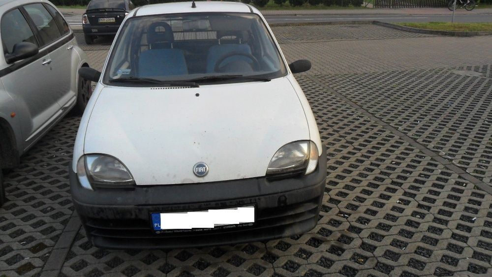 Fiat Seicento,1,1 benzyna,biały,Van,hak,przeznaczenie na części