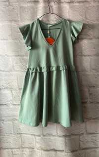Zielona dresowa sukienka bawełniana na co dzień  Selfieroom xs/s
