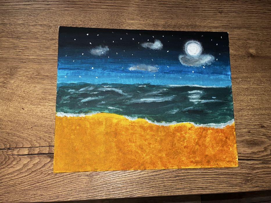 Obraz noc nad morzem