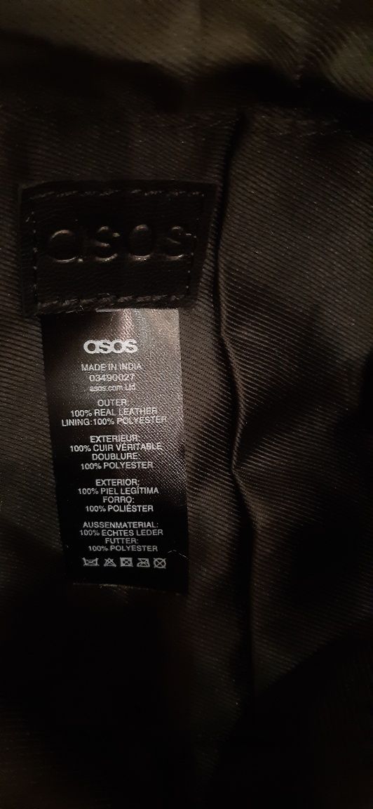 ASOS Кожаная сумка на плечо с бахромой по бокам