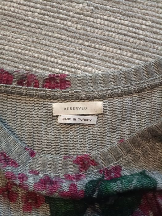Sweter Reserved L kwiaty oversize