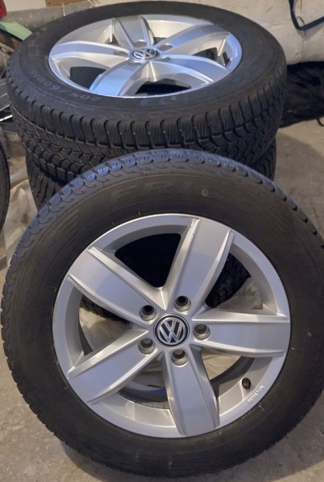Alufelgi vw 5*112 r.16 opony zimowe Dębica