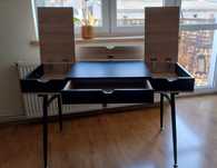 Biurko loft z szufladą i schowkami 120x60