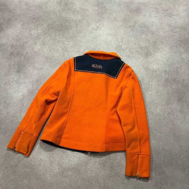 Vintage Polar Bluza Von Dutch Y2K Retro Spellout Trendy 90s Sherpa