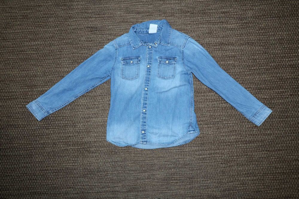 Koszula jeans długi rękaw rozm. 128