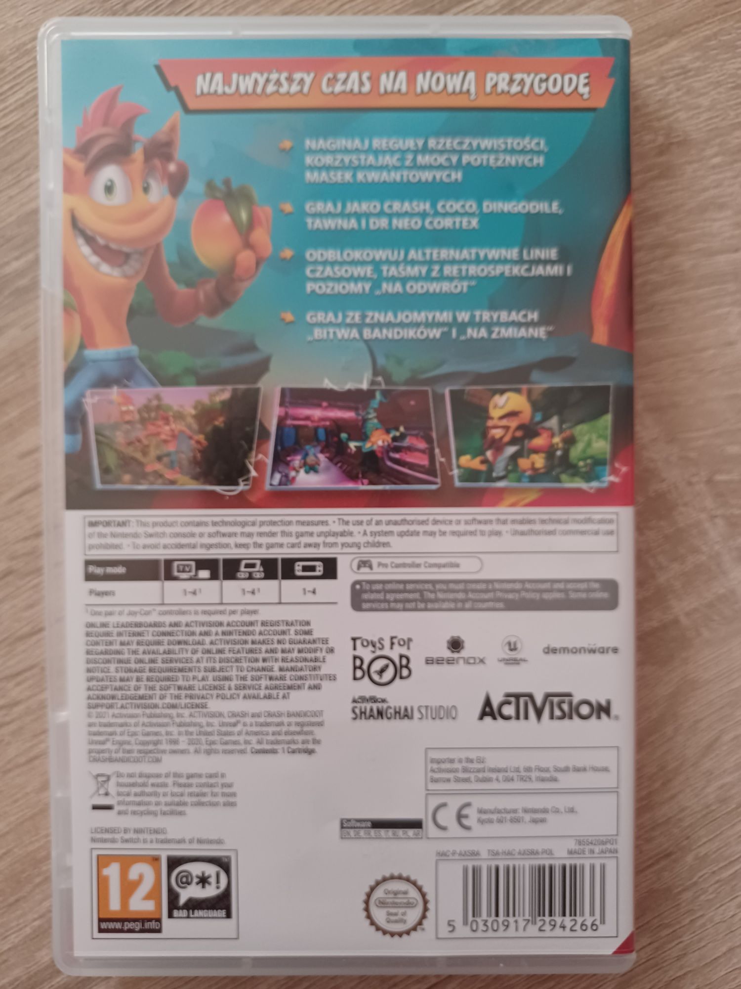 Crash Bandicoot 4 Nintendo Switch