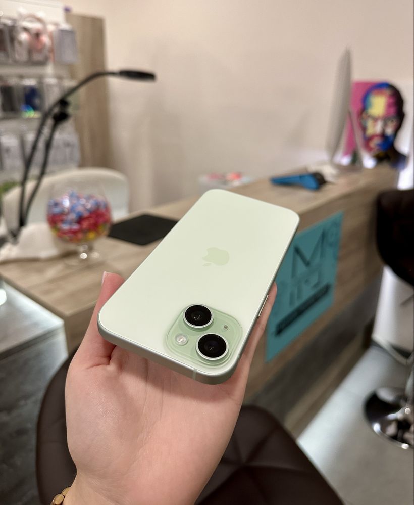 Iphone 15 128 Gb 100% Акб 3 цикли Green Розстрочка Обмін Магазин