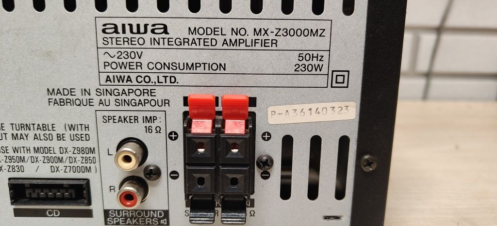 Wzmacniacz z procesorem dźwięku AIWA MX-Z3000M.