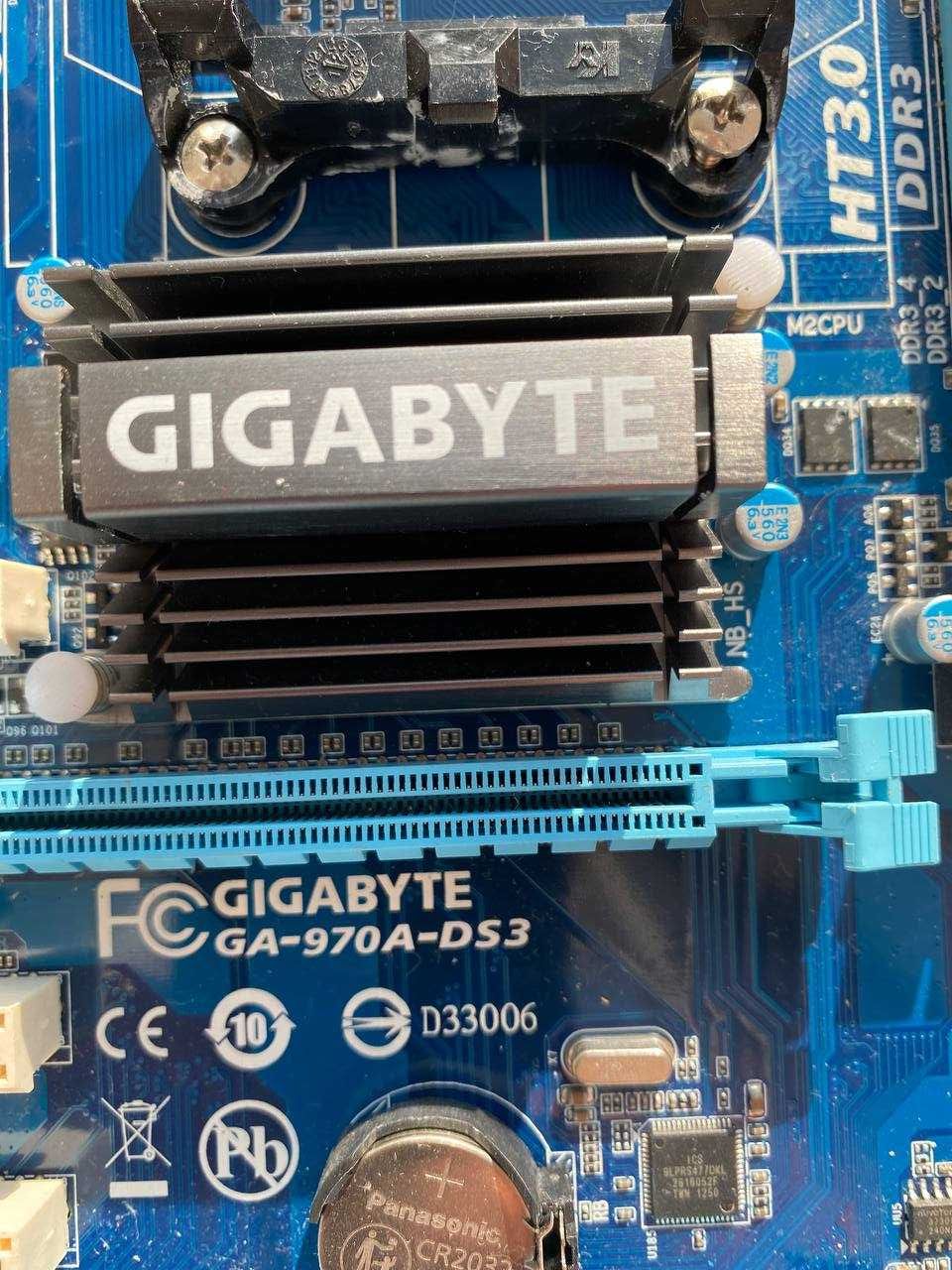 Материнская плата Gigabyte GA-970A-DS3 + процессор AMD Phenom II X6