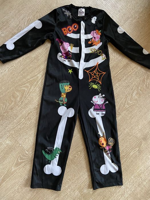 Хеллоуин хэллоуин  костюм платье скелет от 3-12 лет комбенезон