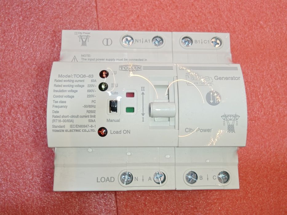Перемикач "АВР" 4Р./63А. "Tomzn"