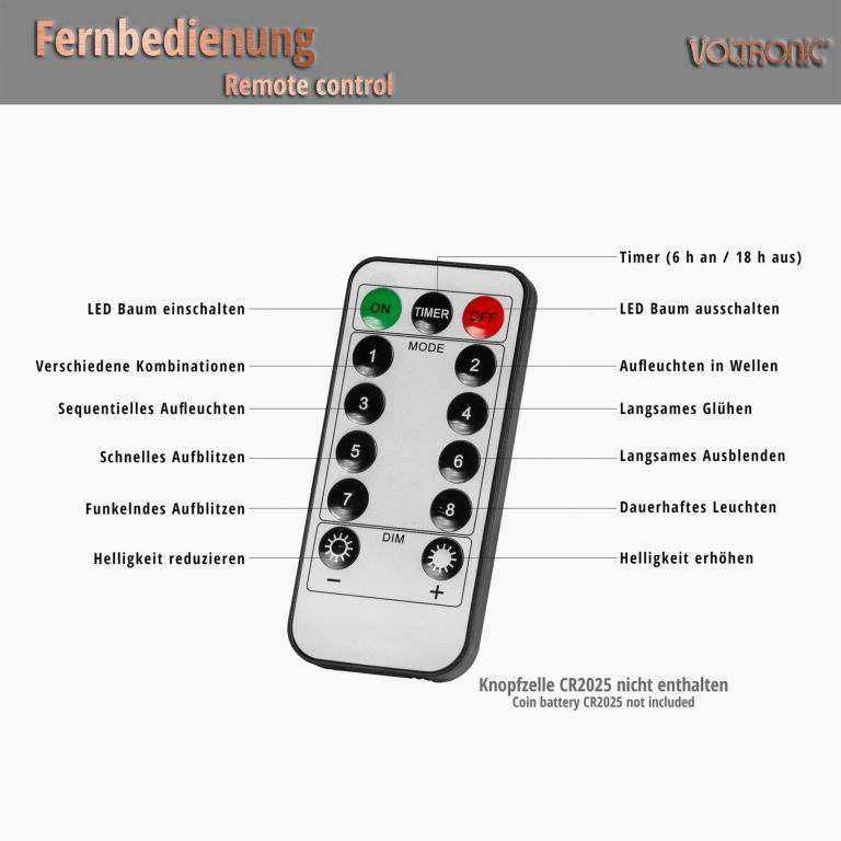 Drzewko drzewo 120CM  LED Voltronic 8 funkcji z pilotem NOWE