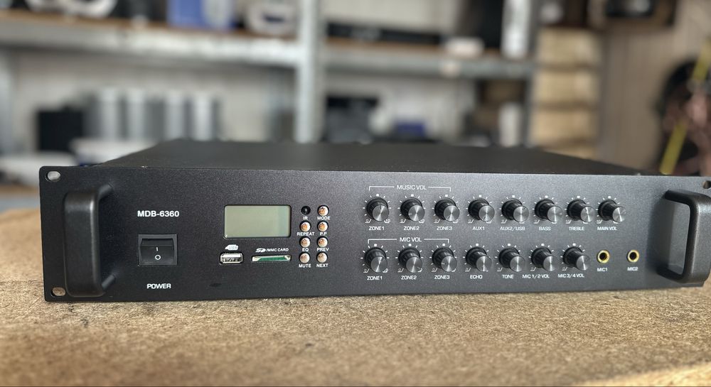 Професійний підсилювач 3канали по 120 ват стерео