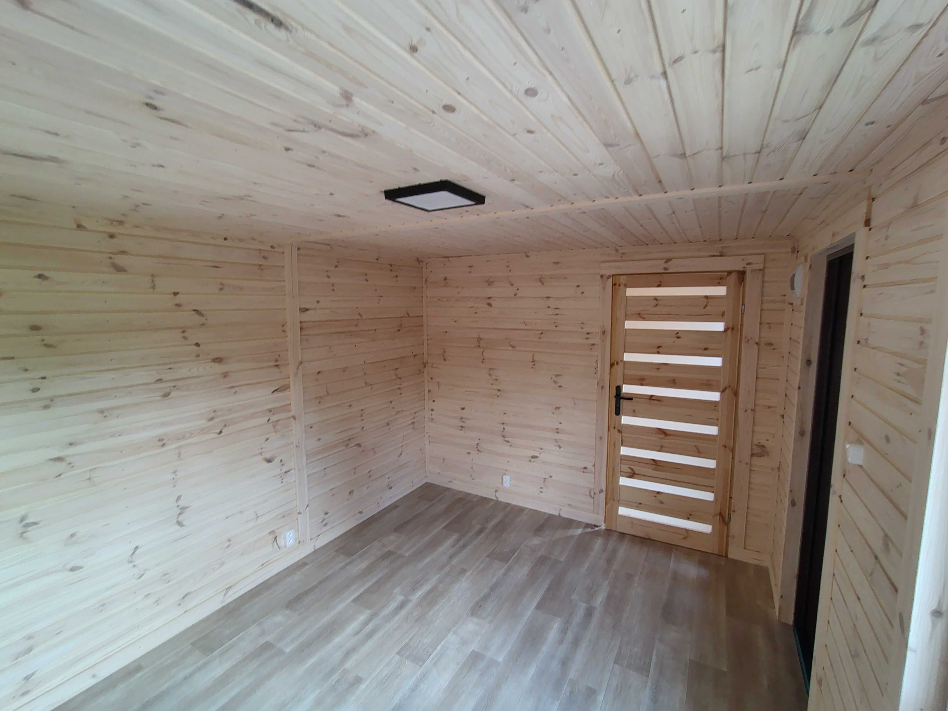 Domek drewniany ocieplony 8x3.2m Żukowo Łośnik Korzybie Kępice Lipnik