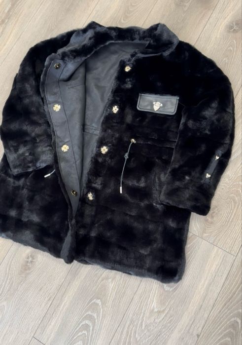 Женская эко шуба черная