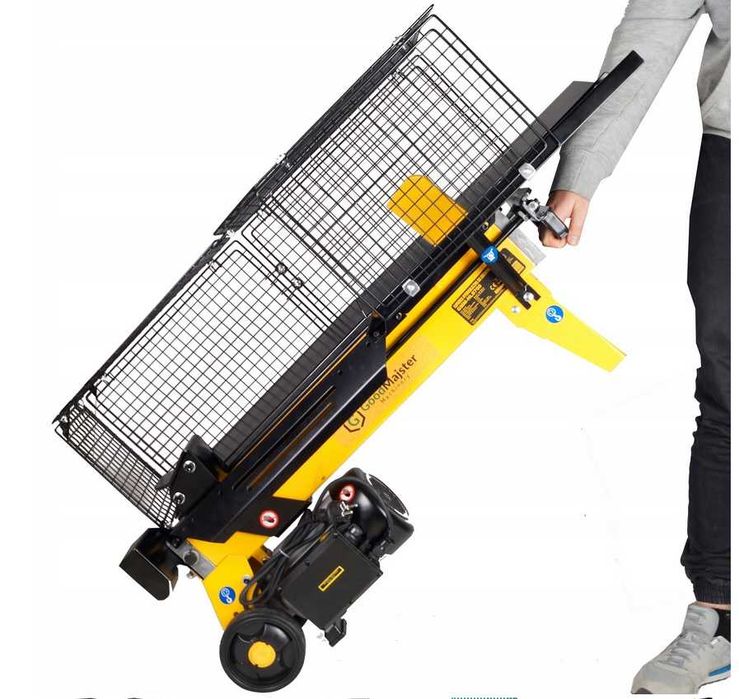 Łuparka do drewna hydrauliczna indukcyjna 10 ton rębak na stojaku