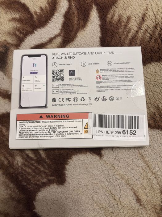 Bluetooth трекер Nutale F7X 4Pack локатор ключів з брелоком