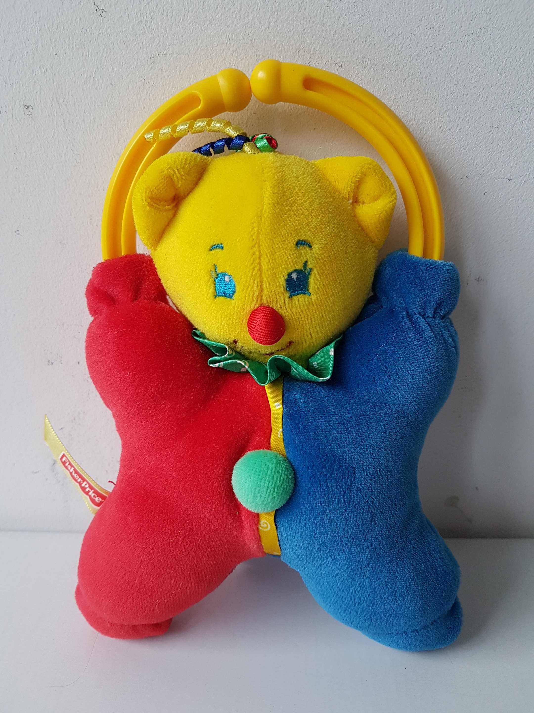 Fisher Price pluszowa zabawka z piszczałką i zawieszką Vintage 1998rok