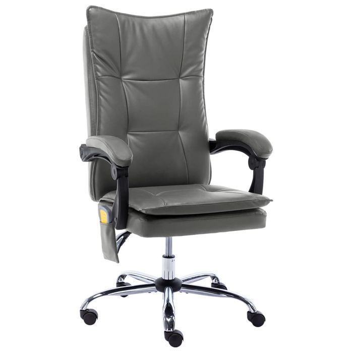 Fotel Biurowy z Funkcją Masażu, Antracytowy, Ergonomiczny