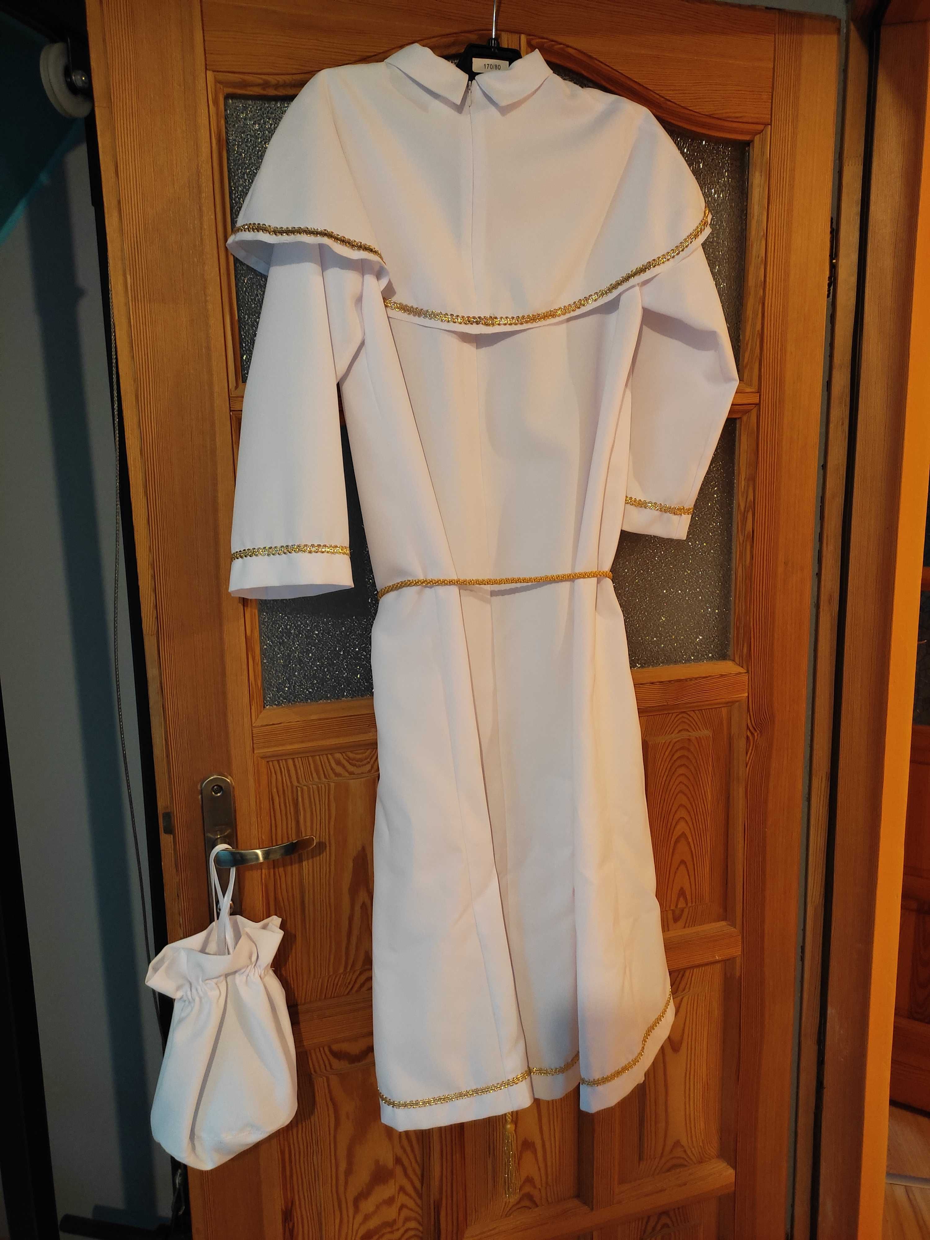 Alba dziewczęca biała komunijna sukienka komunia długość 120 cm