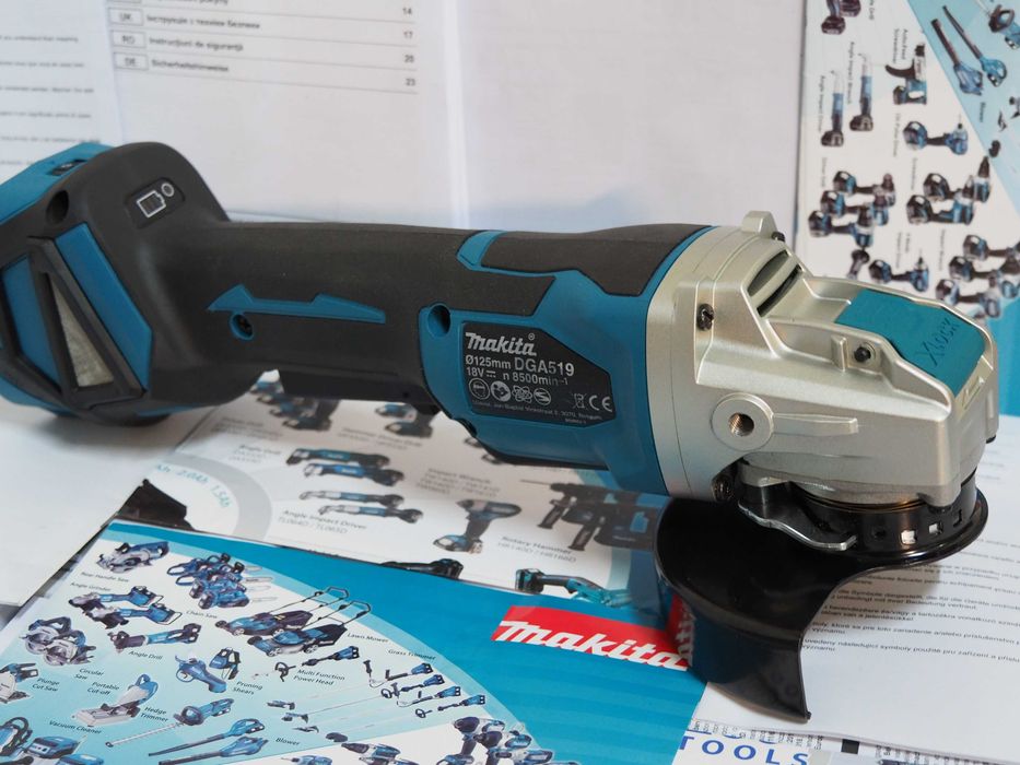 Szlifierka kątowa MAKITA DGA 519 na tarcze X-LOCK 18v regulacja obr.