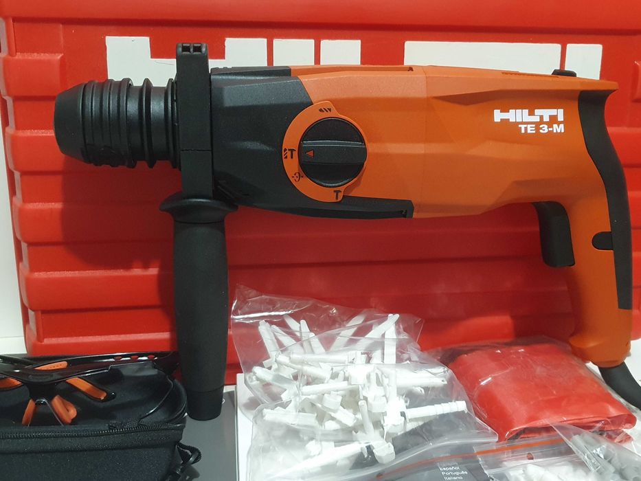 Duzy zestaw HILTI TE 3M wiertarka z kuciem Nowa okulary wiertła kolki