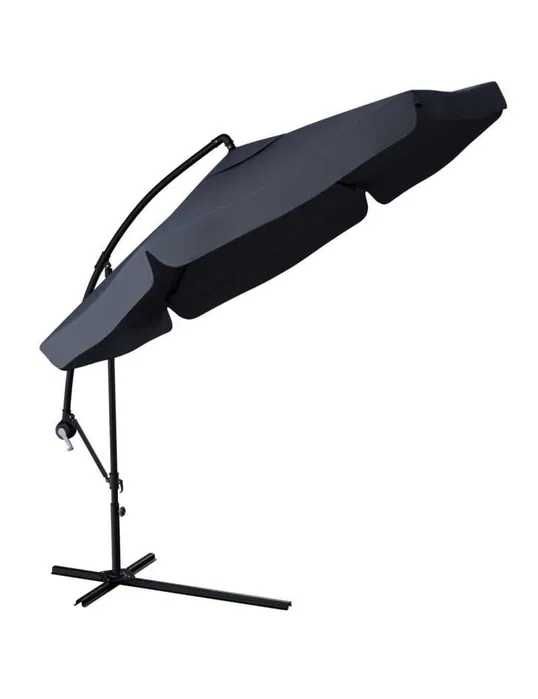Parasol Ogrodowy Na Wysięgniku Duży Składany 350cm+ Pokrowiec 3 Kolory