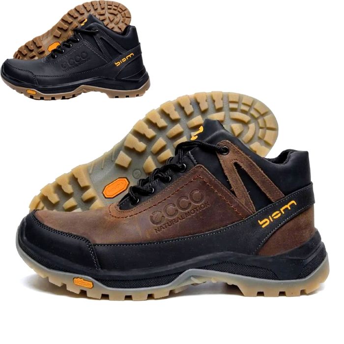 Зимові кросівки чоловічі шкіряні на хутрі ECCO Biom 40-45р Black Brown