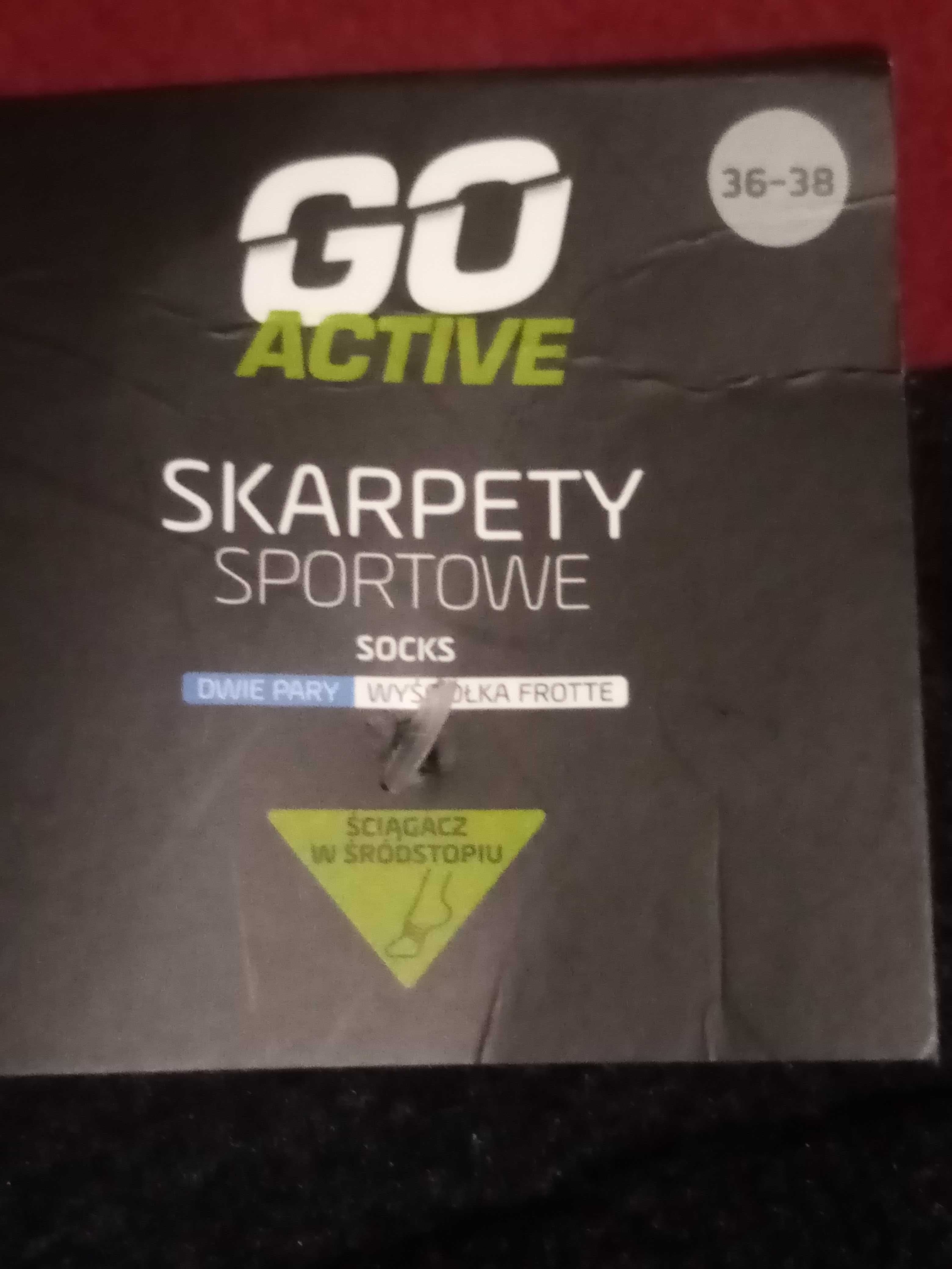 Skarpety sportowe Go Active, 2 pary, rozm. 36 - 38.