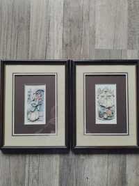 Vintage 2 obrazki 3D Anton Pieck