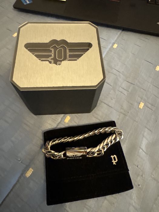 Pulseira Police cor Prata Metalizado