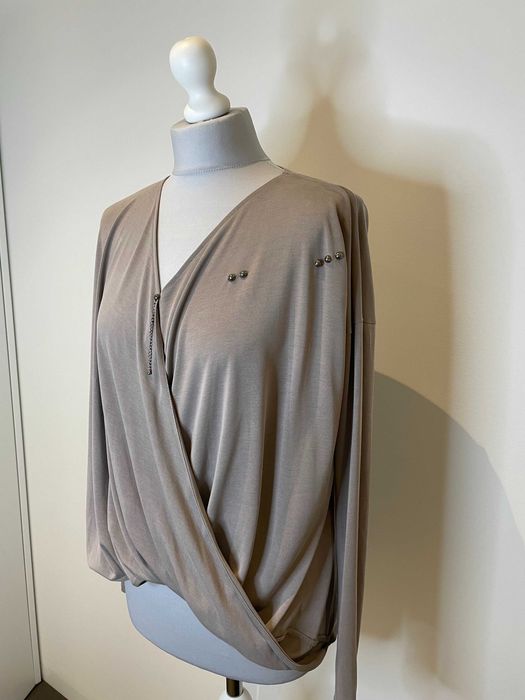 Abercrombie&Fitch bluzka  z przekładanym dekoltem