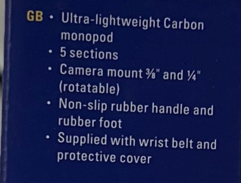 Monopé em carbono + bolsa de camara fotografica Novo