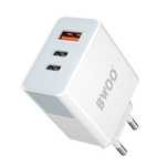 Ładowarka Sieciowa BWOO 40W 3 Wejścia! 2xUSB-C USB-A