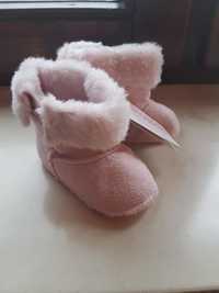 Nowe buciki 3-6m baby pink