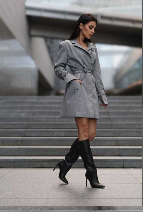 Kozaki skórzane na szpilce SEMPRE PAULA 38