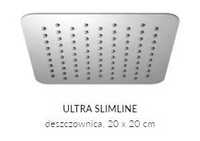 Deszczownica 20 x 20 cm ULTRA SLIMLINE chrom  WGU220CR, Firma Omnires