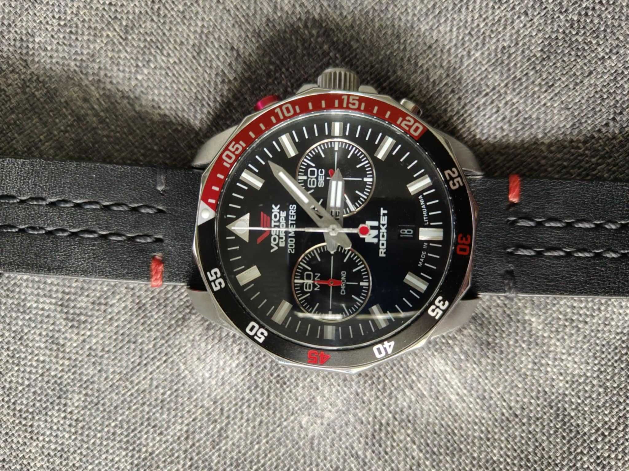 Zegarek Vostok Europe N1 Rocket chronograf 6S21-​225A707S na gwarancji