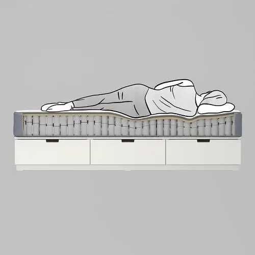 Матрац IKEA VÅGSTRANDA 160х200 см. 704.507.54 Біло-блакитний