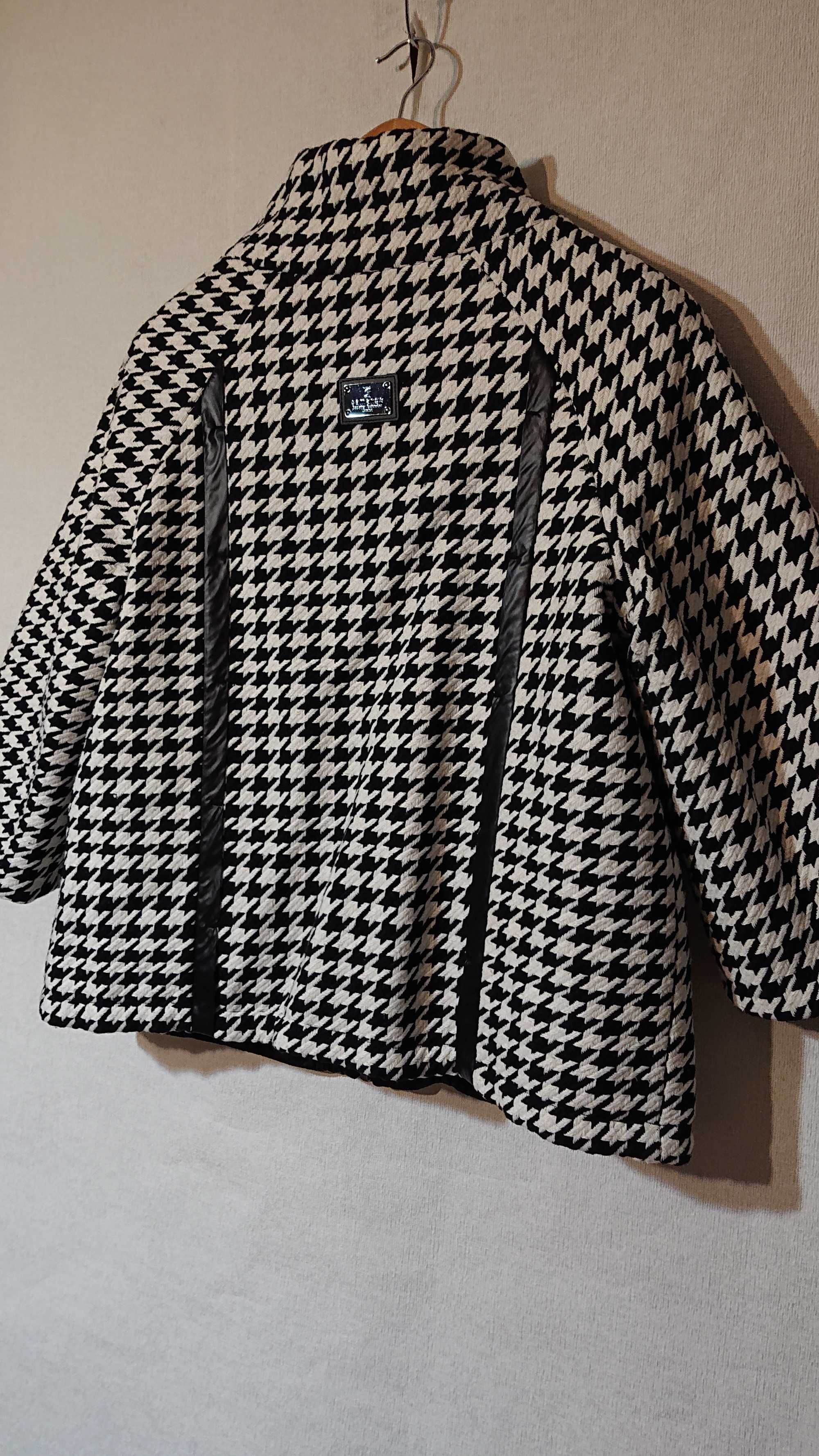 Женская двусторонняя куртка жакет Samange 52 54 2xl 3xl шерсть демисез