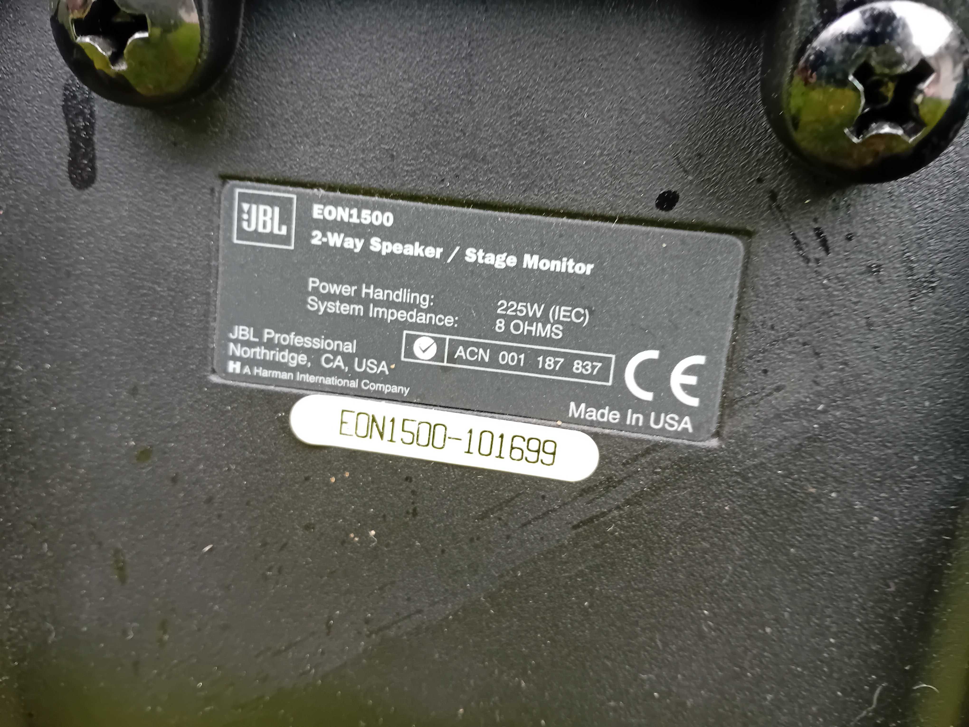Głosniki  JBL EON 1500 8OHMS made in USA