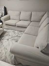 Sofa narożna Ikea, Kilanda jasnybeż + dodatkowy pokrowiec