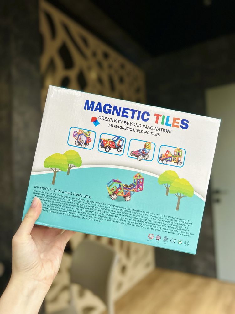 Магнитный конструктор на 84, деталей 3D магниты Magnetic Tiles