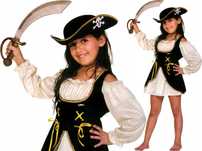 Strój PIRATKA rozmiar 128/134 karnawałowy kostium bal