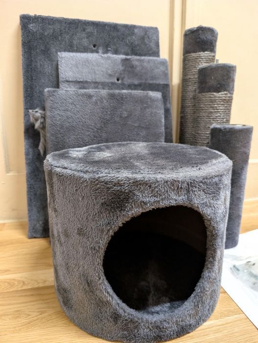 Erebus Drapak dla Kota Ciemnoszary 58x38x103,5cm ŚREDNIEJ WIELKOŚCI