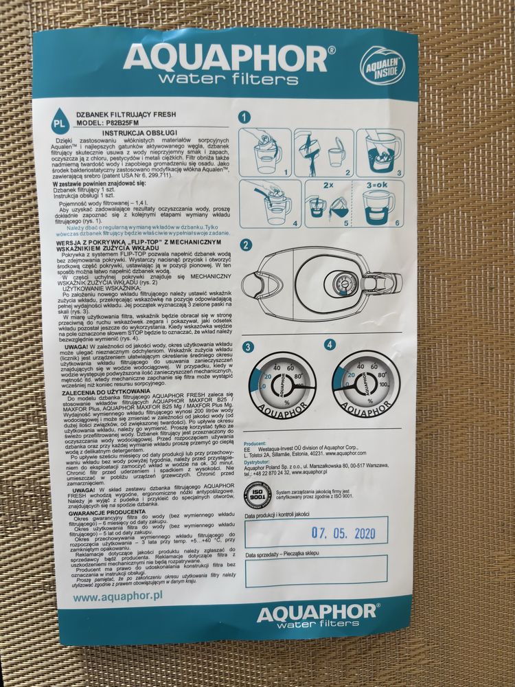 Aquaphor dzbanek filtrujacy