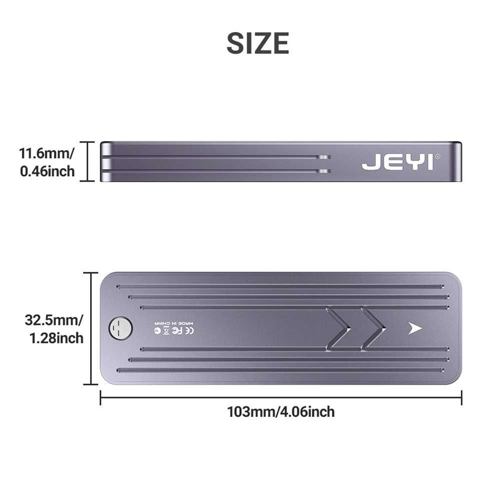 Obudowa na dyski SSD m.2 NVMe PCIe i SATA z OLED. Nowa.