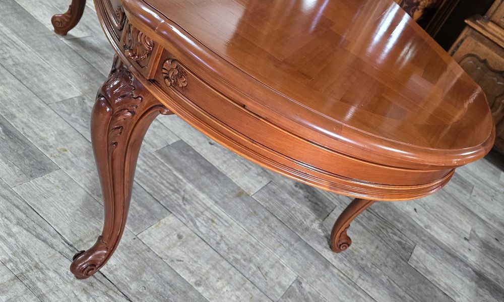 Unikatowy Francuski Rozkładany Stół + 4 Krzesła