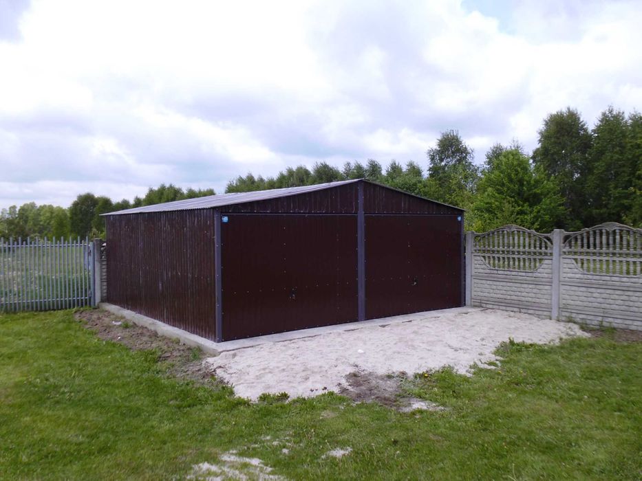 Garaż blaszany 6x6 Ocynk
